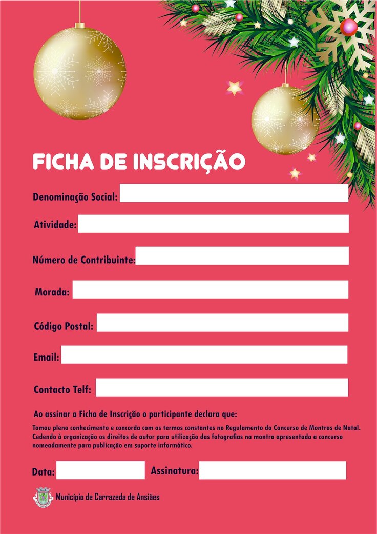 montras de natal Inscric&otilde;es 