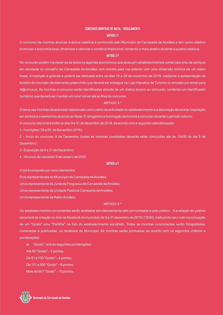 montras de natal - regulamento 1
