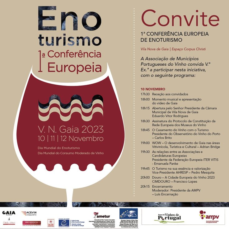 convite e programa conferencia europeia enoturismo Gaia